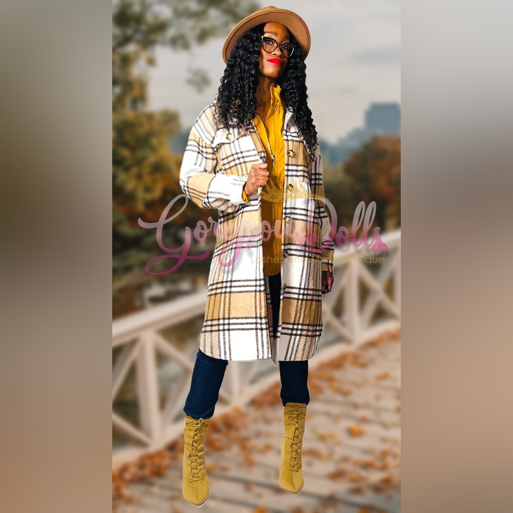 Gorgeous Dolls Oversized Long Plaid Shacket - Picture 4 of 4